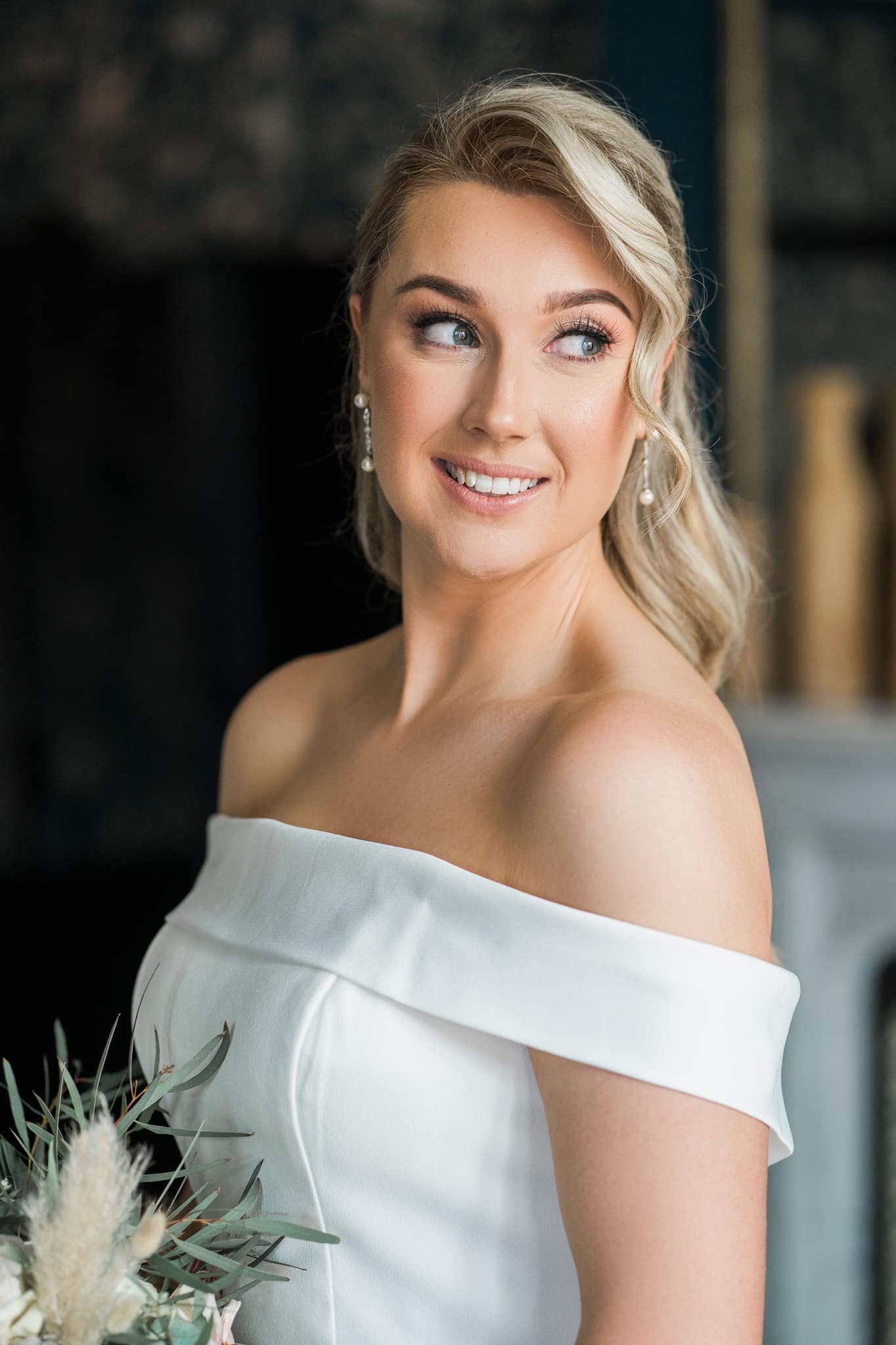 Beautiful Bride Bride Posing for wedding photo